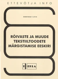 Rõivaste ja muude tekstiiltoodete märgistamise eeskiri