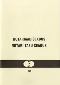 Notariaadiseadus. Notari tasu seadus