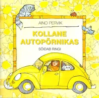 Kollane autopõrnikas sõidab ringi