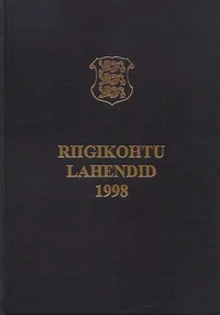 Riigikohtu lahendid 1998