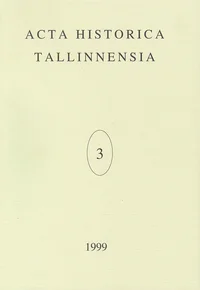 Acta Historica Tallinnensia