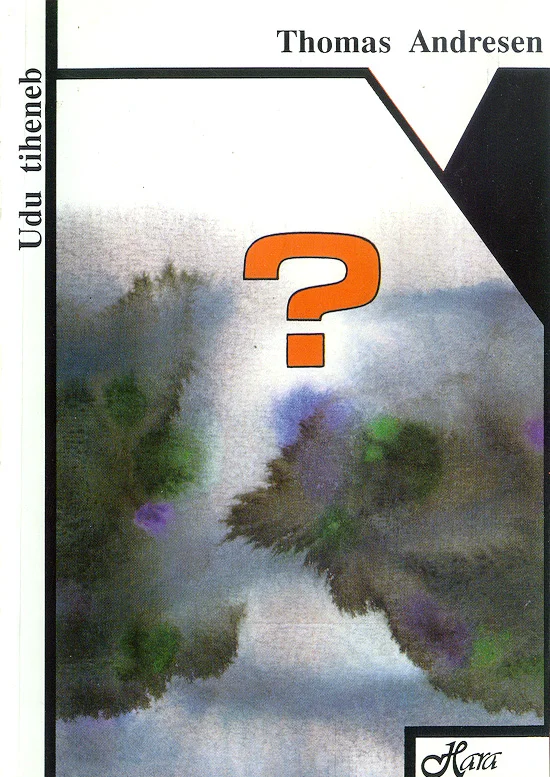 Udu tiheneb - Thomas Andersen (Hara, 1993). Akvarellstiilis maastikupilt, millel on uduse järve või jõe äärne rohelus hallikas-sinakates toonides. Keskel domineerib suur oranž küsimärk, mis loob salapärase ja mõtliku meeleolu.