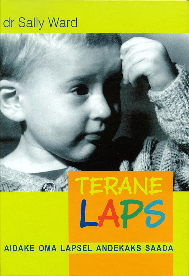 Terane laps - Sally Ward (Varrak, 2001). Mustvalgel fotol on väike poiss, kes toetab käe oma põsele ja vaatab mõtlikult küljele. Kaane kujunduses on kasutatud erksat kollast ja rohelist värvi tekstielementide jaoks.