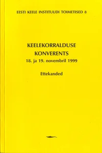 Keelekorralduse konverents 18. ja 19. novembril 1999