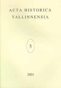 Acta Historica Tallinnensia