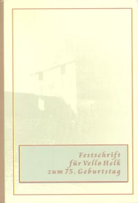 Festschrift für Vello Helk zum 75. Geburtstag