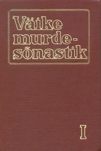 Väike murdesõnastik I-II