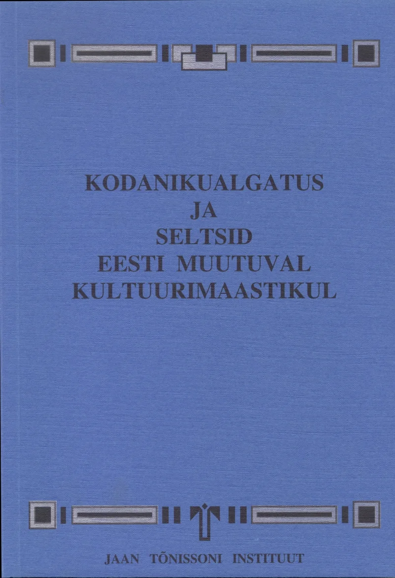 Kodanikualgatus ja seltsid Eesti muutuval kultuurimaastikul