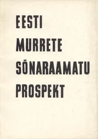 Eesti murrete sõnaraamatu prospekt