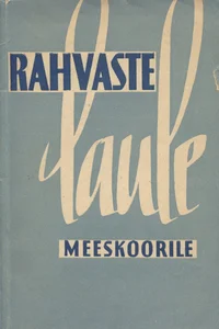 Rahvaste laule meeskoorile