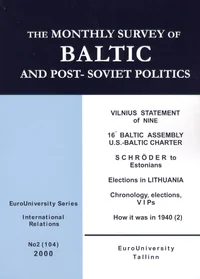 The Monthly Survey of Baltic and Post-Soviet Politics
