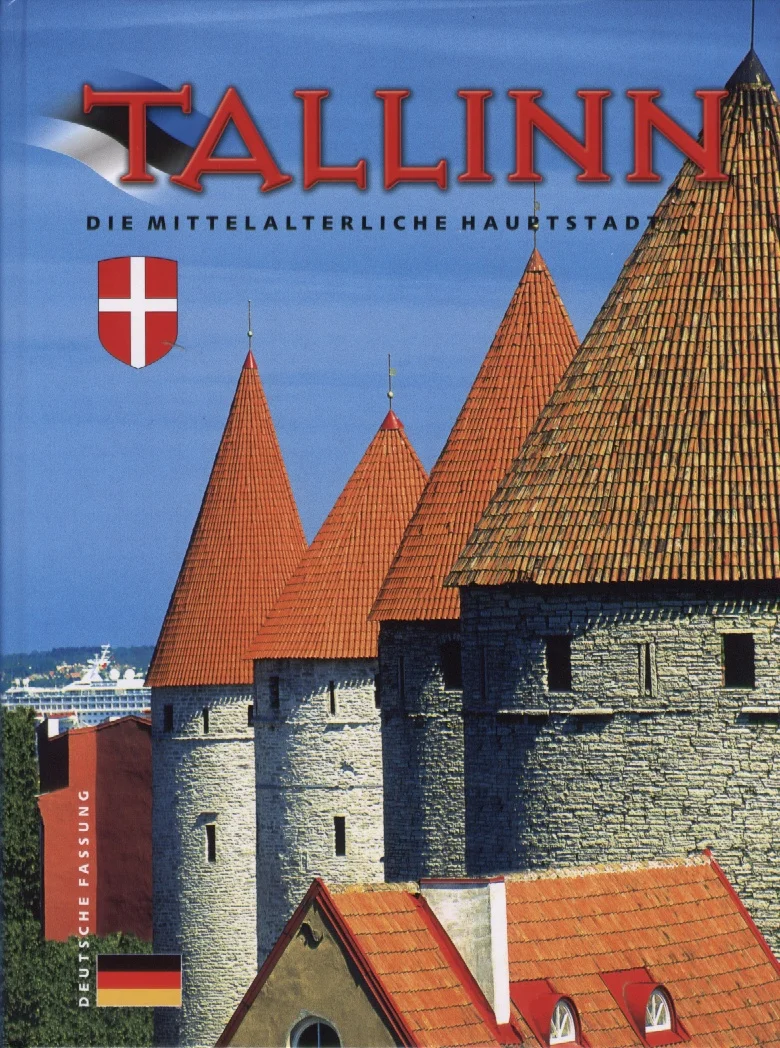 Tallinn - Eva-Grete Aljas, Kristina Porgasaar (BürooDisain, 2003). Fotorealistlik kaanepilt näitab Tallinna keskaegset linnakindlustust punakaspruunide katustega tornide ja hallide müüridega suvise sinise taeva taustal. Kaane ülaosas on punase taustaga pealkiri ja Tallinna linna vapimärk.