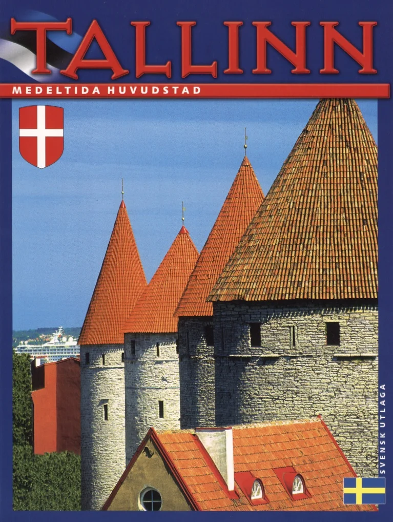 Tallinn - Eva-Grete Aljas, Kristina Porgasaar (BürooDisain, 2003). Kaanel domineerib fotorealistlik vaade Tallinna keskaegsetele tornidele ja müüridele punakaspruunide koonuskatustega sinise taeva taustal. Rootsi lipu ikoon viitab raamatu rootsikeelsele väljaandele.