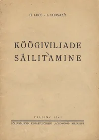 Köögiviljade säilitamine