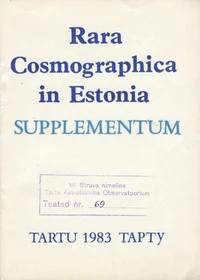 Rara Cosmographica in Estonia Supplementum