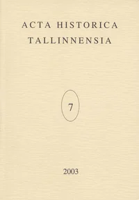 Acta Historica Tallinnensia