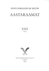 Eesti Kirjanduse Seltsi aastaraamat XXIX