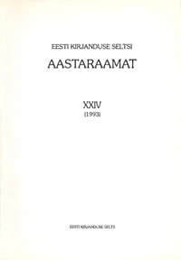 Eesti Kirjanduse Seltsi aastaraamat XXIV
