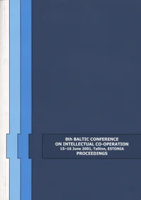 8th Baltic Conference on Intellectual Co-operation 15-16 June 2001, Tallinn, Estonia Proceedings