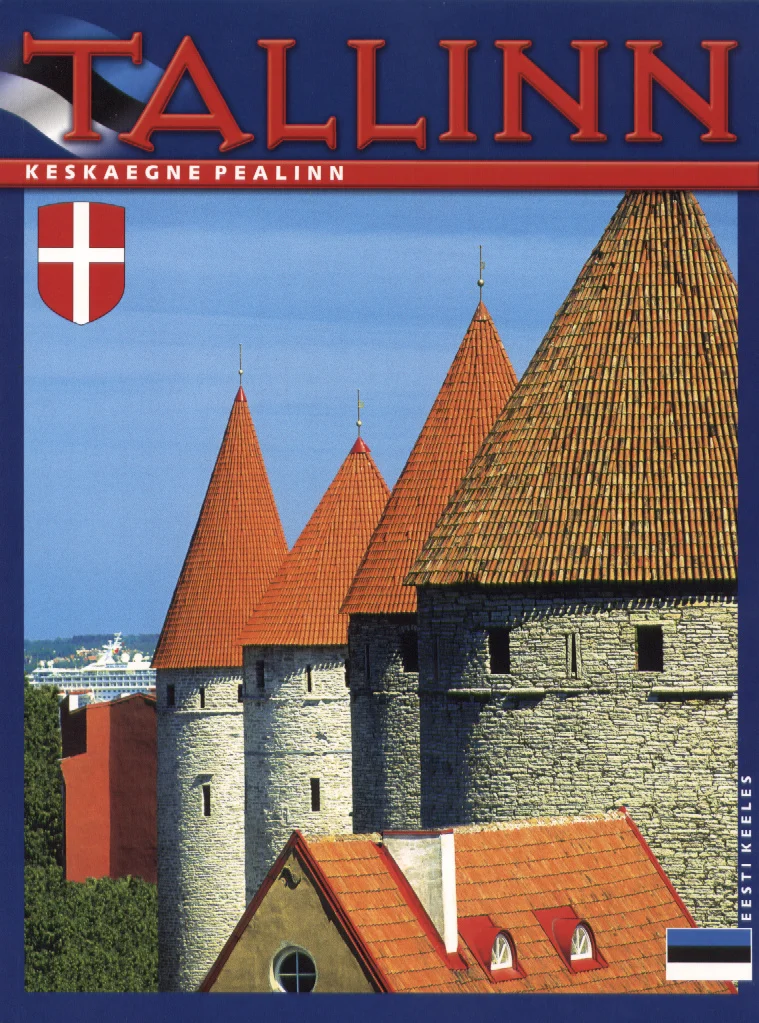 Tallinn - Kristina Porgasaar, Eva-Grete Aljas (Grenader, 2004). Kaanel on fotorealistlik vaade Tallinna keskaegsetele tornidele punaste koonuskujuliste katustega vanalinna müüri taustal. Pilt on päevavalguses sinise taeva foonil, andes edasi ajaloolise kindlusarhitektuuri suurejoonelisust.