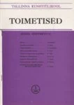 Tallinna Kunstiülikool. Toimetised 1991/01