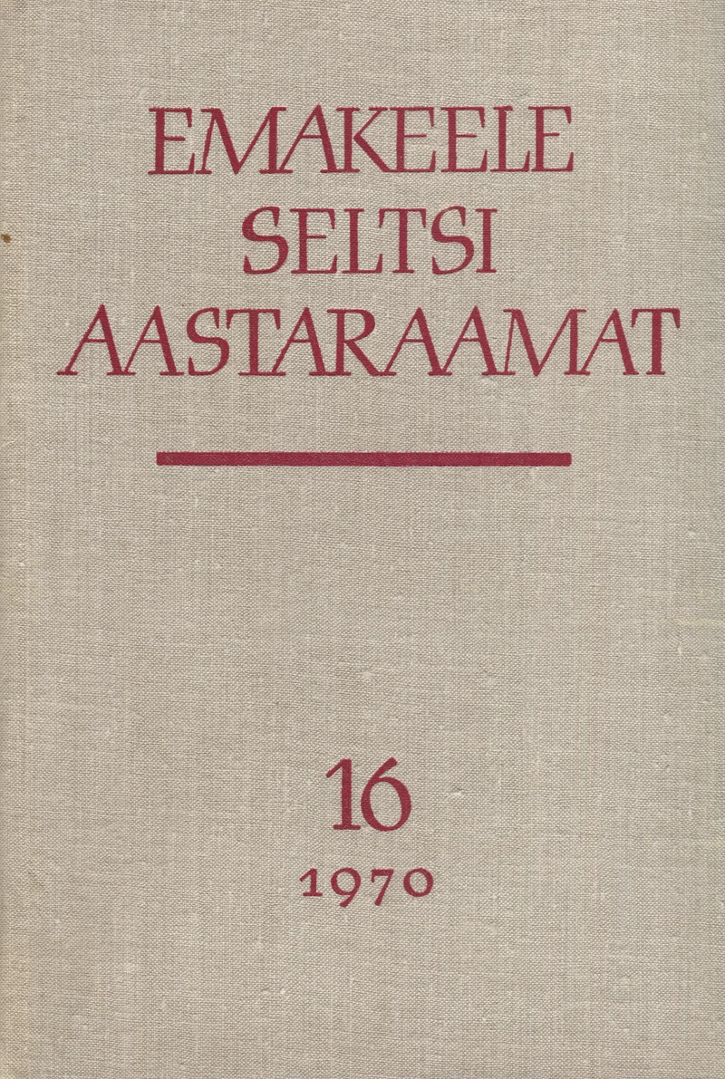 Emakeele Seltsi aastaraamat