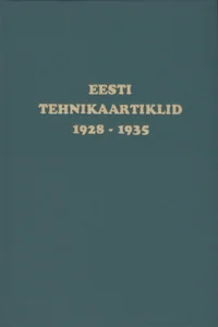 Eesti tehnikaartiklid 1928-1935