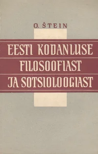 Eesti kodanluse filosoofiast ja sotsioloogiast