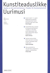 Kunstiteaduslikke uurimusi 2005/1