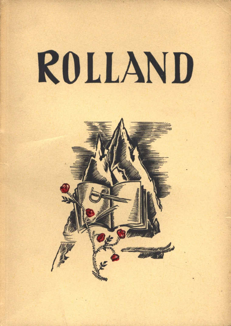 Romain Rolland - Marta Sillaots (Eesti Kirjanduse Selts, 1940). Mustvalge graafiline illustratsioon kujutab avatud raamatut teravate mägitippude taustal, millele on lisatud punased marjad okstel. Kaane taust on kreemjasbeež ning joonis on teostatud ekspressiivses tušijoonistuse stiilis.