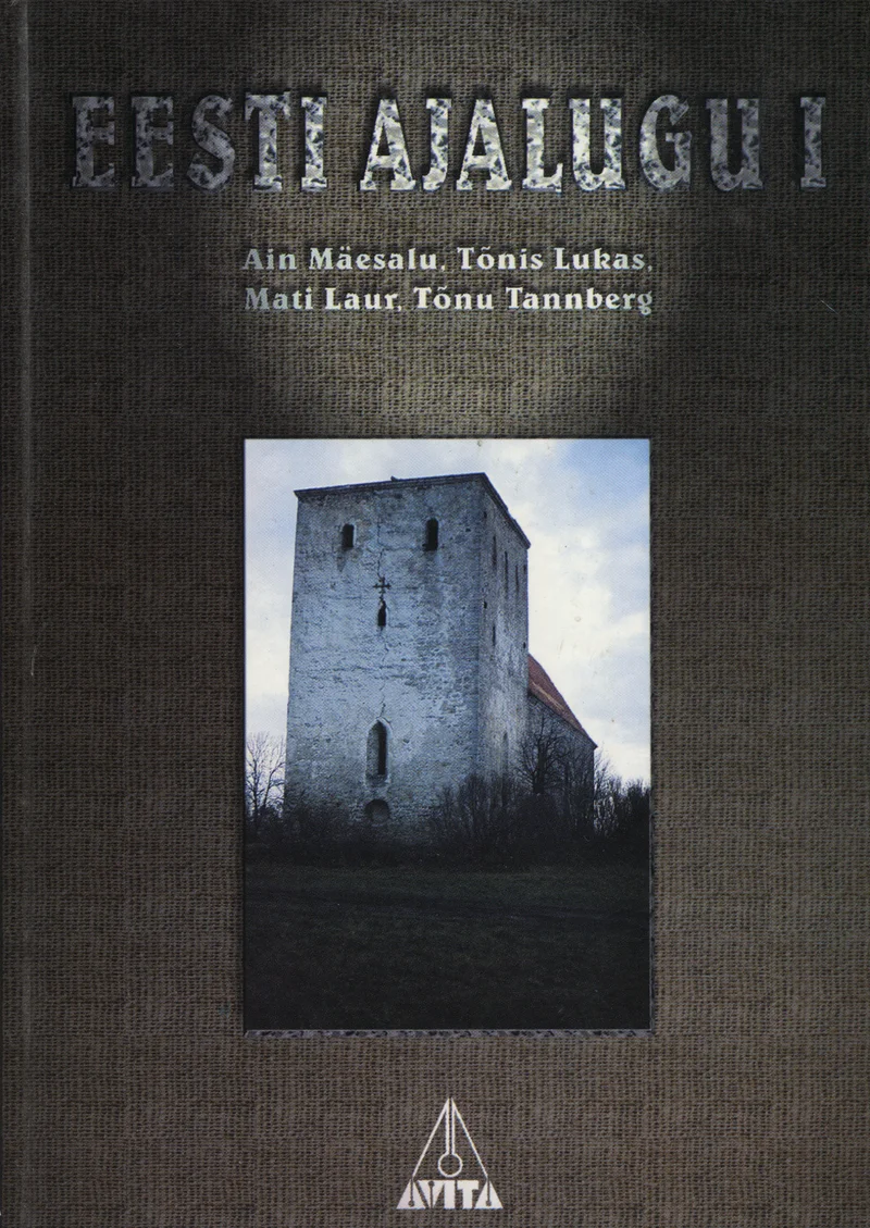 Eesti ajalugu - Tõnis Lukas, Mati Laur, Tõnu Tannberg, Ain Mäesalu (Avita, 1995). Tume, hall-toonides kaanekujundus, mille keskel on vana kivist torn või kindlus uduse taeva taustal. Fotograafiline, tõsine ja ajaloolist atmosfääri loov stiil.