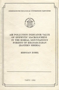 Air pollution indicator value of epiphytic macrolichens in the boreal mountainous forests of Khamar-Daban (Eastern Siberia)