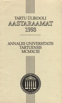 Tartu Ülikooli aastaraamat 1993. Annales Universitatis Tartuensis MCMXCIII