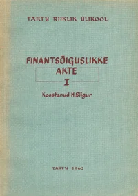 Finantsõiguslikke akte
