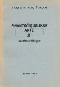 Finantsõiguslikke akte