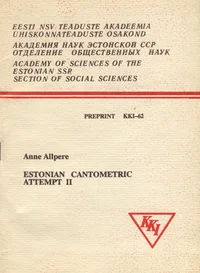 Estonian cantometric attempt