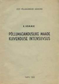 Põllumajanduslike maade kuivenduse intensiivsus