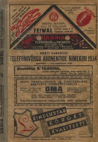 Eesti Vabariigi telefonivõrgu abonentide nimekiri 1934