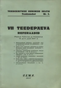 VII teedepäeva referaadid