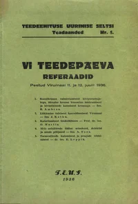VI teedepäeva referaadid