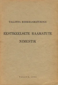 Eestikeelsete raamatute nimestik