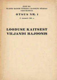 Looduse kaitsest Viljandi rajoonis