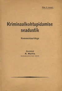 Kriminaalkohtupidamise seadustik