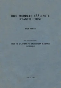 Hiiu murrete häälikute kvantiteedist
