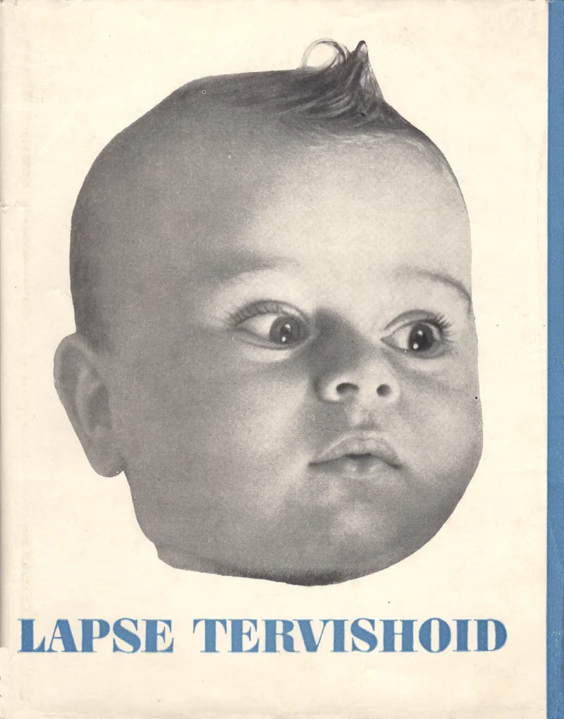 Lapse tervishoid - Leida Keres, Helju Tälli, Elli Ratnik, Heljo Preem, Hilja Kand, Elmar Kohandi, Haldja Kääri, Asta Uibo, Hilja Liiskmaa, Haia-Lea Mäepalu, Aino Paves (Valgus, 1971). Mustvalge lähedalt pildistatud imiku nägu vaatab otse kaamerasse, täites suure osa kaanest. Lihtne, hele taust rõhutab lapse naturalistlikku fotograafilist portreed.