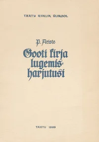 Gooti kirja lugemisharjutusi