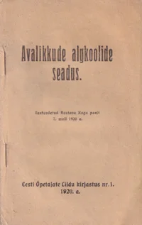 Avalikkude algkoolide seadus