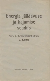 Energia jäädavuse ja hajumise seadus