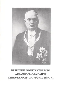 President Konstantin Pätsi ausamba taasavamine Tahkurannas , 25. juunil 1989. aastal