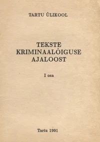 Tekste kriminaalõiguse ajaloost